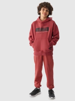 Zdjęcie produktu Spodnie dresowe joggery chłopięce - czerwone 4F