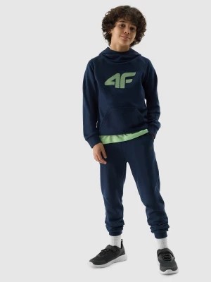 Zdjęcie produktu Spodnie dresowe joggery chłopięce - granatowe 4F