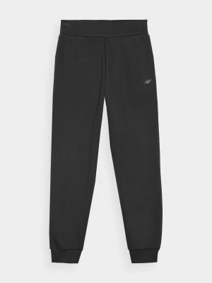 Zdjęcie produktu Spodnie dresowe joggery damskie - czarne 4F