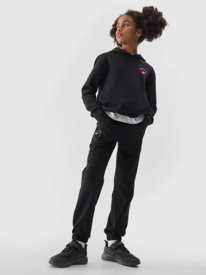 Zdjęcie produktu Spodnie dresowe joggery dziewczęce - czarne 4F