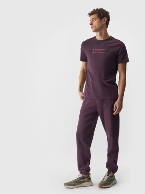 Zdjęcie produktu Spodnie dresowe joggery męskie - fioletowe 4F