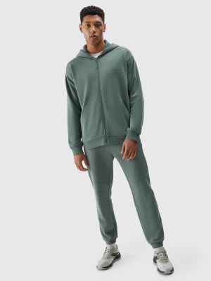 Zdjęcie produktu Spodnie dresowe joggery z bawełny organicznej męskie - khaki 4F