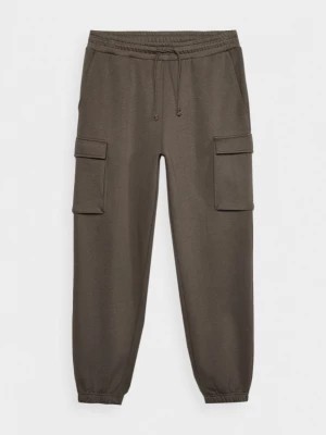 Zdjęcie produktu Spodnie dresowe joggery z kieszeniami cargo męskie - khaki OUTHORN