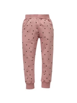 Zdjęcie produktu Spodnie dresowe niemowlęce - różowe w groszki TRES BIEN - Pinokio