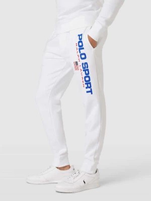 Zdjęcie produktu Spodnie dresowe z nadrukiem z logo Polo Sport