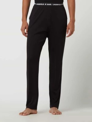 Zdjęcie produktu Spodnie dresowe z paskiem z logo Karl Lagerfeld