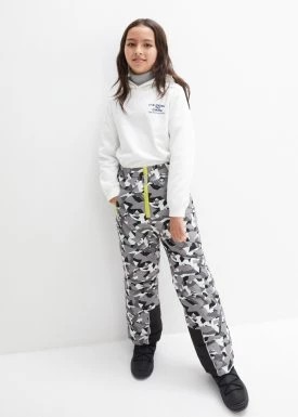 Zdjęcie produktu Spodnie dziecięce zimowe/narciarskie, z nadrukiem bonprix