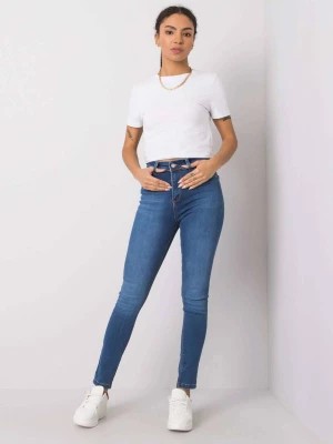 Zdjęcie produktu Spodnie jeans jeansowe ciemny niebieski casual rurki Merg