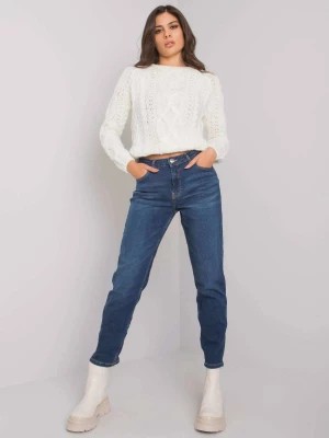 Zdjęcie produktu Spodnie jeans jeansowe ciemny niebieski mom odzież ekologiczna guziki Merg