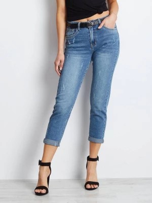 Zdjęcie produktu Spodnie jeans jeansowe niebieski casual przetarcia Merg