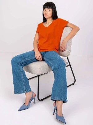 Zdjęcie produktu Spodnie jeans jeansowe niebieski straight leg guziki Merg