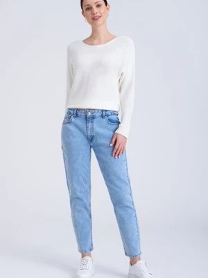 Zdjęcie produktu Spodnie jeansowe damskie boyfriend niebieskie Greenpoint