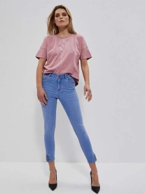 Zdjęcie produktu Spodnie jeansowe damskie niebieskie Moodo