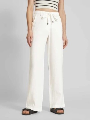Zdjęcie produktu Spodnie lniane o kroju regular fit z wiązanym paskiem Esprit