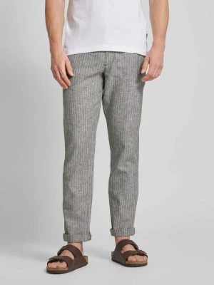 Zdjęcie produktu Spodnie lniane o kroju regular fit z wiązanym paskiem MCNEAL