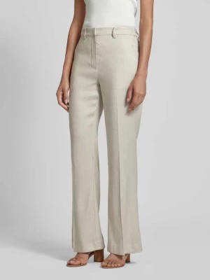 Zdjęcie produktu Spodnie lniane rozkloszowane z elastycznym pasem model ‘Ria Miranda’ MOS MOSH
