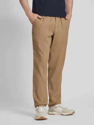 Zdjęcie produktu Spodnie lniane w jednolitym kolorze model ‘Littlefield’ Mazine