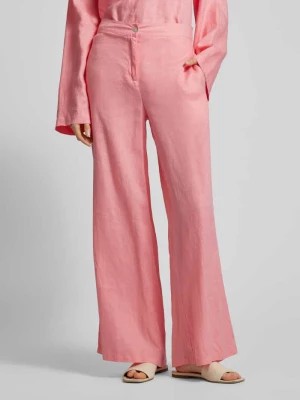 Zdjęcie produktu Spodnie lniane w jednolitym kolorze (The Mercer) N.Y.