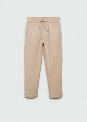 Zdjęcie produktu Spodnie lniane z elastycznym pasem Mango Kids