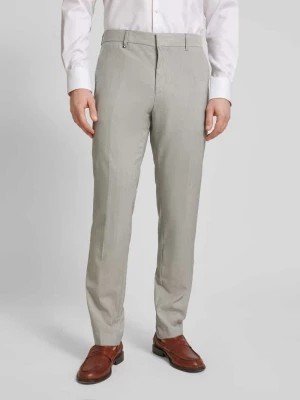 Zdjęcie produktu Spodnie materiałowe o kroju regular fit z detalem z logo model ‘Genius’ Boss