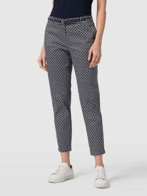 Zdjęcie produktu Spodnie materiałowe o kroju regular fit ze wzorem na całej powierzchni Christian Berg Woman
