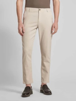 Zdjęcie produktu Spodnie materiałowe o kroju slim fit z fakturowanym wzorem model ‘LUTON’ Selected Homme