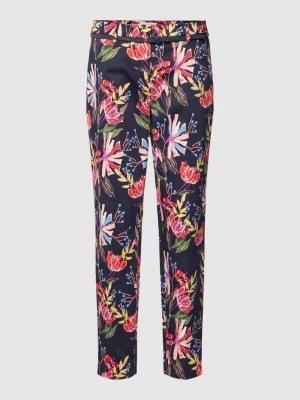 Zdjęcie produktu Spodnie materiałowe o kroju slim fit z kwiatowym wzorem Christian Berg Woman
