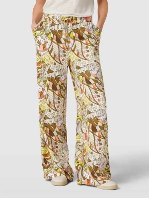 Zdjęcie produktu Spodnie materiałowe z czystej wiskozy ze wzorem na całej powierzchni Christian Berg Woman