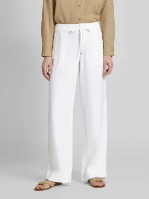 Zdjęcie produktu Spodnie materiałowe z szeroką nogawką i wiązanym paskiem model ‘JOVONIE’ Lauren Ralph Lauren