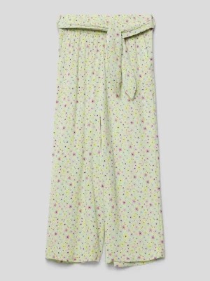 Zdjęcie produktu Spodnie materiałowe z szerokimi nogawkami i kwiatowym wzorem s.Oliver RED LABEL