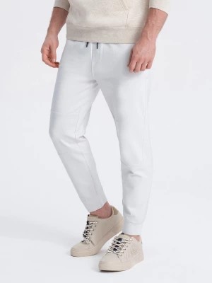 Zdjęcie produktu Spodnie męskie dresowe joggery - białe V4 OM-PASK-0142
 -                                    L