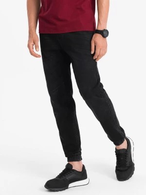 Zdjęcie produktu Spodnie męskie jeansowe joggery - czarne OM-PADJ-0106
 -                                    XL