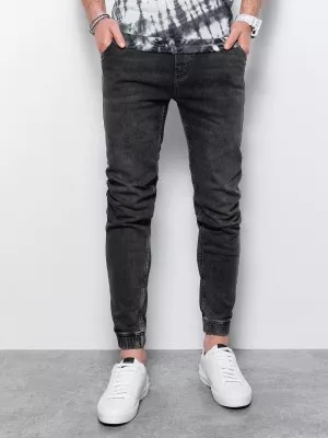 Zdjęcie produktu Spodnie męskie jeansowe joggery - czarne P907
 -                                    M