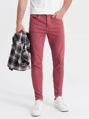 Zdjęcie produktu Spodnie męskie jeansowe o kroju SLIM FIT - czerwone V7 P1058
 -                                    M
