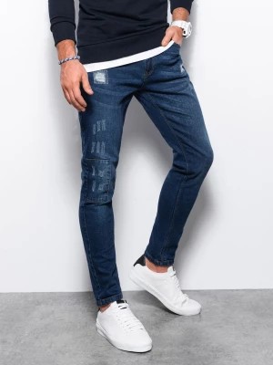 Zdjęcie produktu Spodnie męskie jeansowe SKINNY FIT - niebieskie P1060
 -                                    S