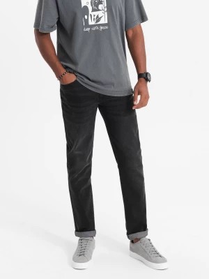 Zdjęcie produktu Spodnie męskie jeansowe STRAIGHT LEG - czarne V1 OM-PADP-0133
 -                                    XL