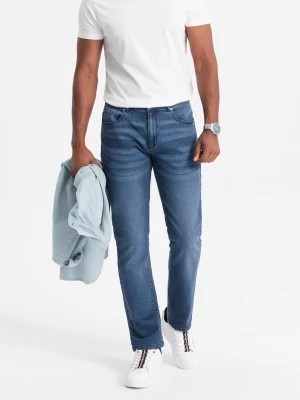 Zdjęcie produktu Spodnie męskie jeansowe STRAIGHT LEG - niebieskie V3 OM-PADP-0133
 -                                    L
