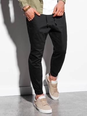 Zdjęcie produktu Spodnie męskie materiałowe JOGGERY - czarne V1 P885
 -                                    L