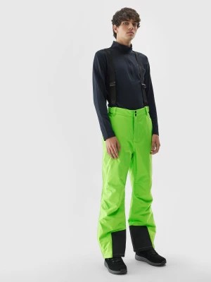 Zdjęcie produktu Spodnie narciarskie z szelkami membrana 5000 męskie - zielone 4F