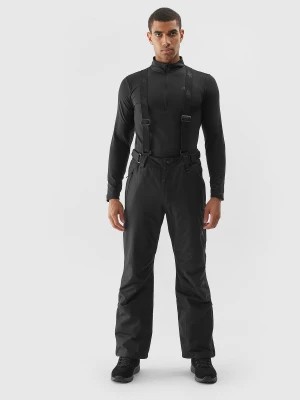 Zdjęcie produktu Spodnie narciarskie z szelkami membrana 8000 męskie - czarne 4F