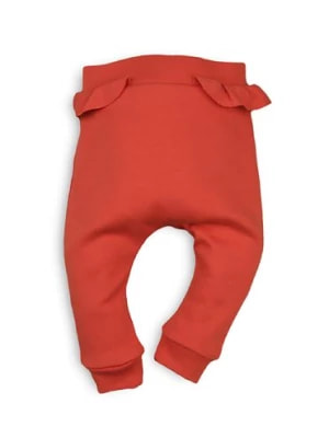 Zdjęcie produktu Spodnie niemowlęce z bawełny organicznej czerwone NINI