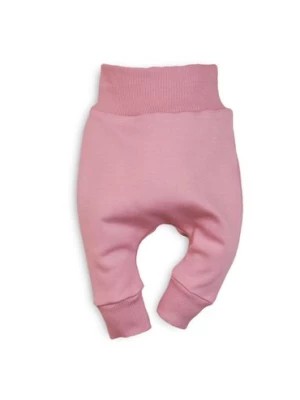 Zdjęcie produktu Spodnie niemowlęce z bawełny organicznej dla dziewczynki różowe 6M43A8 NINI