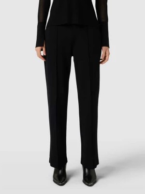 Zdjęcie produktu Spodnie o kroju regular fit w kant w jednolitym kolorze Christian Berg Woman