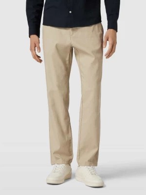 Zdjęcie produktu Spodnie o kroju regular fit z mieszanki lnu i bawełny z elastycznym pasem Blend