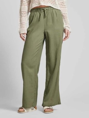 Zdjęcie produktu Spodnie o kroju regular fit z mieszanki lnu i wiskozy z tunelem Only
