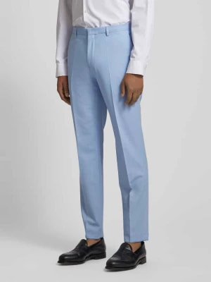 Zdjęcie produktu Spodnie o kroju regular fit z zakładkami w pasie i kieszeniami z tyłu model ‘Hesten’ HUGO