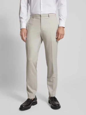 Zdjęcie produktu Spodnie o kroju regular fit z zakładkami w pasie i kieszeniami z tyłu model ‘Hesten’ HUGO