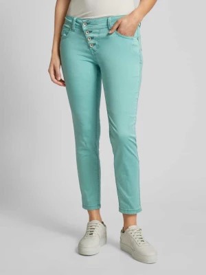 Zdjęcie produktu Spodnie o kroju slim fit z asymetryczną listwą guzikową model ‘Florida’ Buena Vista
