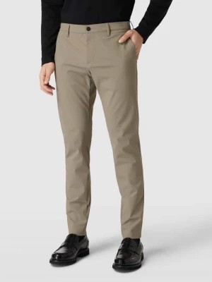 Zdjęcie produktu Spodnie o kroju slim fit z wpuszczanymi kieszeniami Alberto
