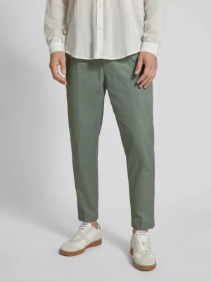 Zdjęcie produktu Spodnie o kroju slim fit z wpuszczanymi kieszeniami w stylu francuskim casual friday